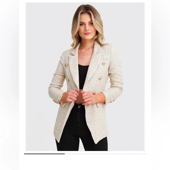 Belle & Bloom Princess Polina Textured Weave Blazer - Picture 5 of 6